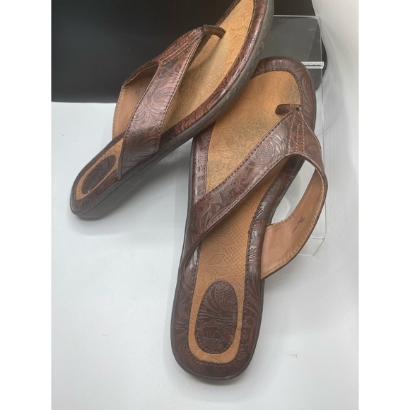 Born BOC Ladies Leather Sandals Flip Flops size 11m - Picture 6 of 7
